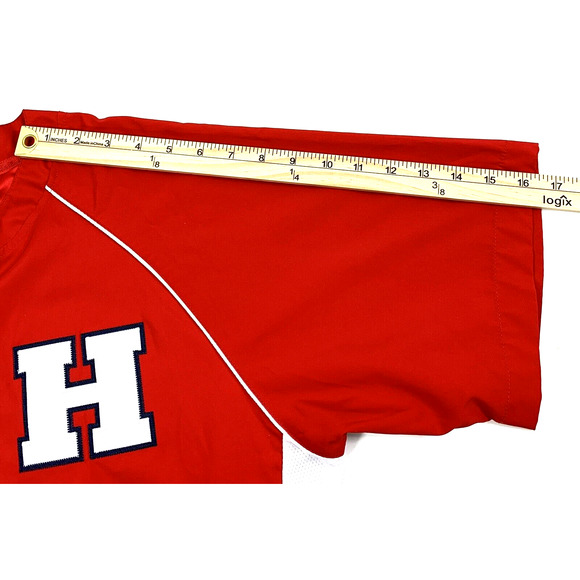 New England Patriots Shirt Mens Small XGrain Red Short Sleeve Sports Pockets - Picture 13 of 16